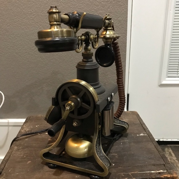 ANTIQUE  (REPLICA) DESK PHONE ELECTRIC W/ORIGINAL BOX & MANUAL (Christmas gift) - Picture 8 of 13
